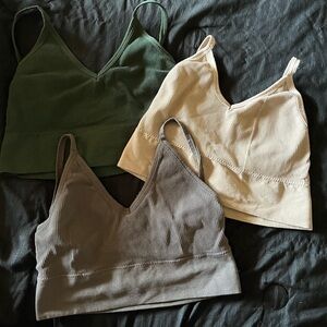Three sports bras